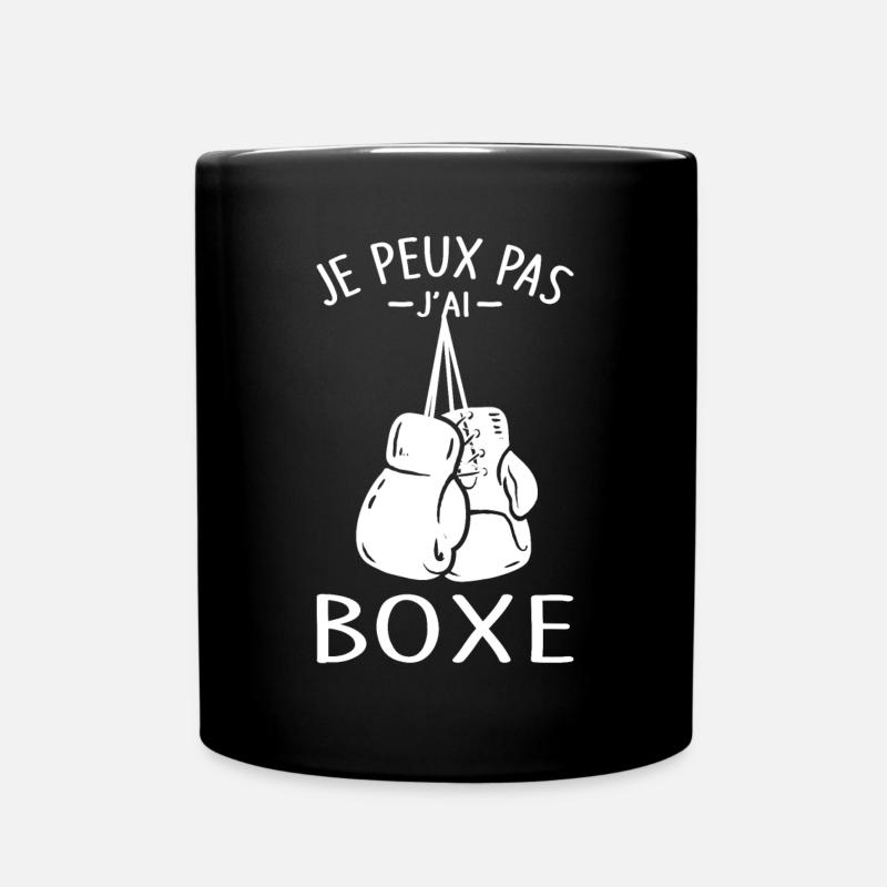 Boxe Je Peux pas j'ai boxe Boxeur boxing fan Drôle - Mug uni - noir