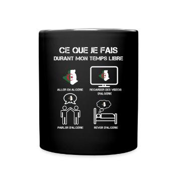 temps libre algérie dz - Mug uni - noir - Devant