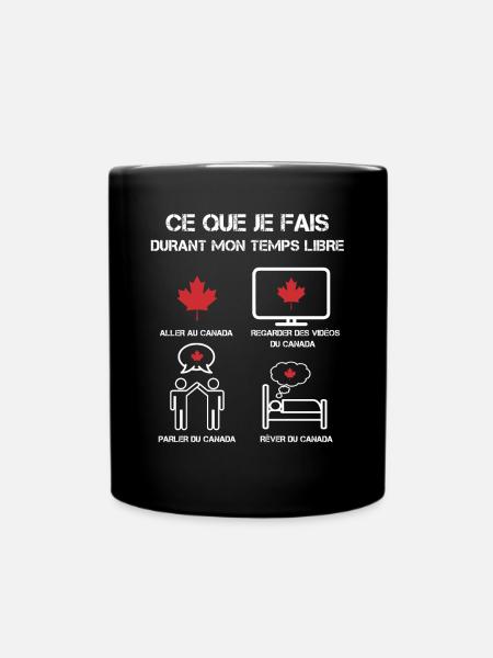 temps libre canada feuille - Mug uni - noir