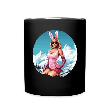 Après Party Mountains Snow Ski Bunny - Full Colour Mug - black - Front