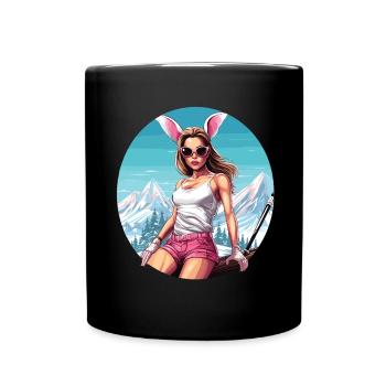 Après Party Mountains Snow Bunny Ski - Full Colour Mug - black - Front