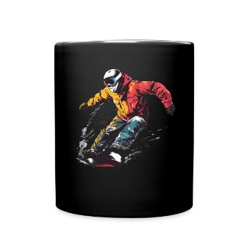 Winter Mountains Freestyle Snowboard - Tasse einfarbig - Schwarz - Vorne
