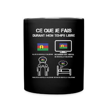 temps libre Nouvelle Calédonie - Mug uni - noir - Devant