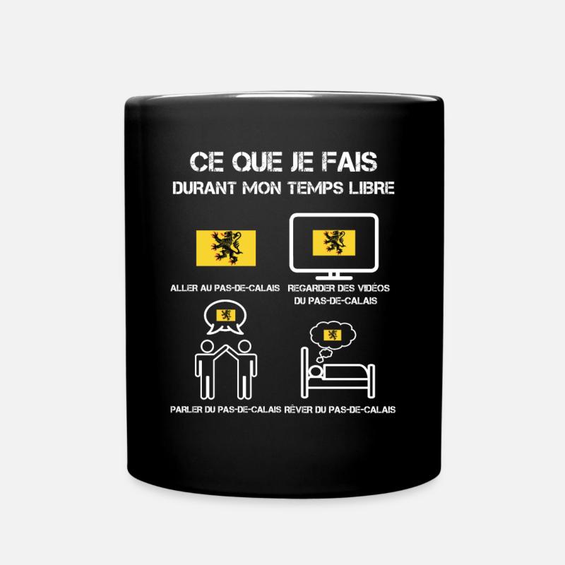 Freizeit Pas de calais - Tasse einfarbig - Schwarz