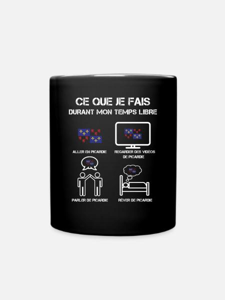 Freizeit Picardie - Tasse einfarbig - Schwarz
