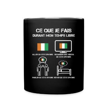 temps libre côte d'ivoire - Mug uni - noir - Devant