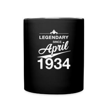 90e anniversaire légendaire avril 1934 Volume 34 - Mug uni - noir - Devant