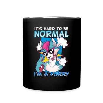 It's hard to be normal I'm a Furry I Cosplay - Tasse einfarbig - Schwarz - Vorne