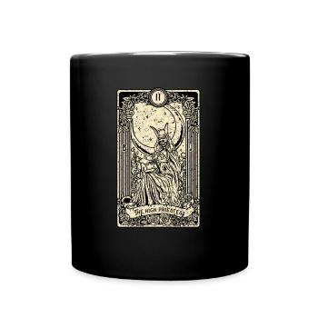 The High Priestess I Tarot Card I Fortune Teller - Full Colour Mug - black - Front