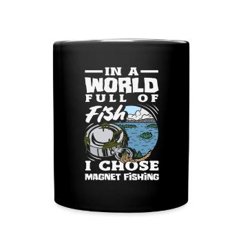 Magnetfischen Detektion Schatzsuche - Tasse einfarbig - Schwarz - Vorne