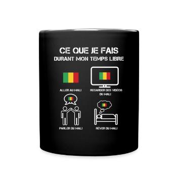 Freizeit Mali - Tasse einfarbig - Schwarz - Vorne