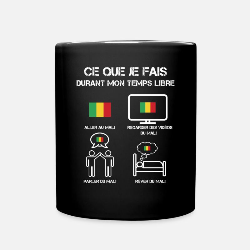 Freizeit Mali - Tasse einfarbig - Schwarz