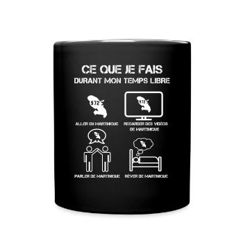temps libre martinique 972 - Mug uni - noir - Devant