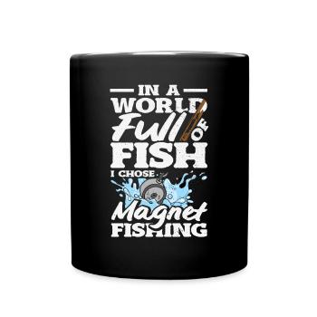 Magnetfischen Detektion Schatzsuche - Tasse einfarbig - Schwarz - Vorne