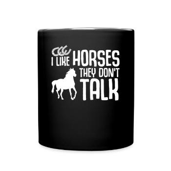 Horses Joke Horse Riding - Full Colour Mug - black - Front