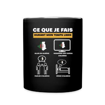 algérie dz durant temps libre - Mug uni - noir - Devant