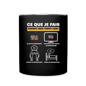 Burgundy in your spare time - Full Colour Mug - black - Front