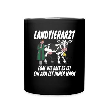 « Peu importe à quel point il fait froid » Vétérinaire de campagne - Mug uni - noir - Devant