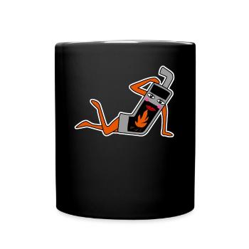 Cuisinière Four Bois De Chauffage Blague Cheminée - Mug uni - noir - Devant