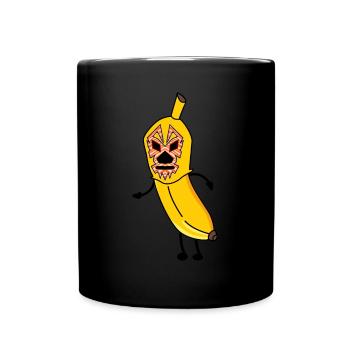 Lucha Libre Banane Luchador Lutte - Mug uni - noir - Devant