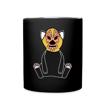 Lucha Libre Cat Luchador Wrestling - Tasse einfarbig - Schwarz - Vorne