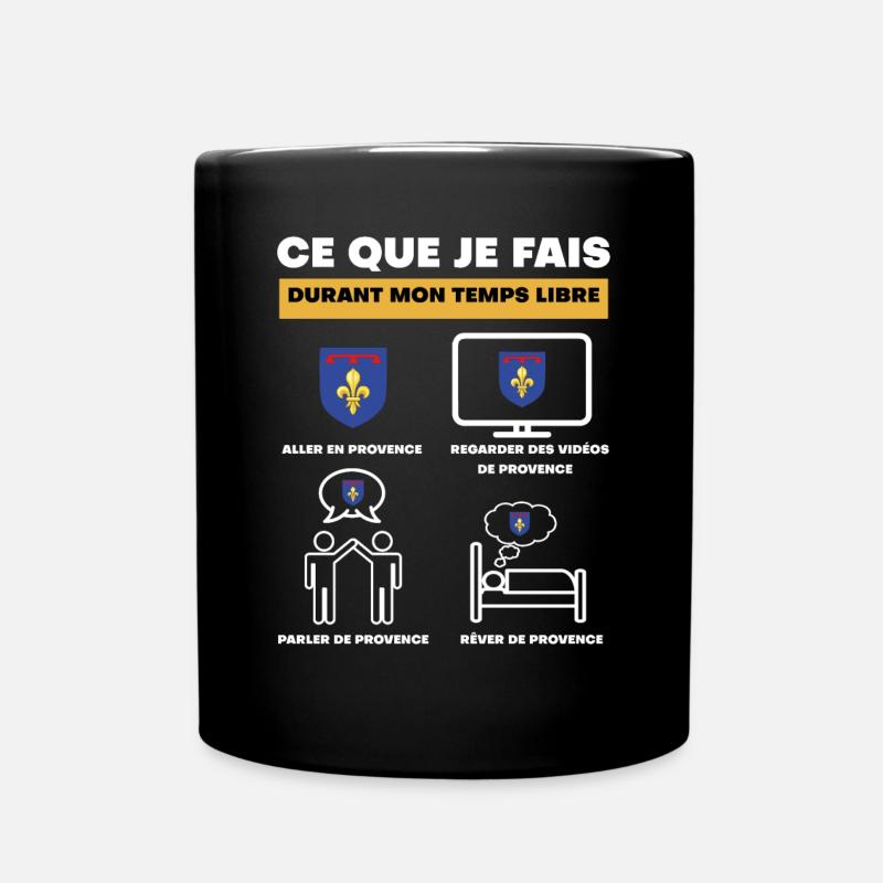 Provence in der Freizeit - Tasse einfarbig - Schwarz
