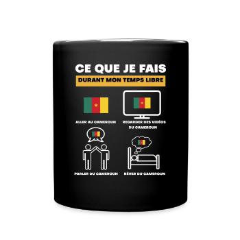 Kamerun in der Freizeit - Tasse einfarbig - Schwarz - Vorne