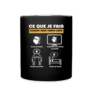 Corsican Moorish head in free time - Full Colour Mug - black - Front