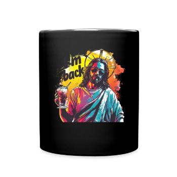 Jesus Christ Easter I'm Back Party - Full Colour Mug - black - Front