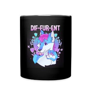 Dif-Fur-Ent I Furry Fandom I Furries Cosplay - Tasse einfarbig - Schwarz - Vorne