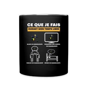 Guadeloupe in der Freizeit - Tasse einfarbig - Schwarz - Vorne