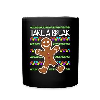 Gingerbread Man Baking - Tasse einfarbig - Schwarz - Vorne