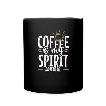 Coffee is my Spirit Animal Caffeine - Full Colour Mug - black - Front
