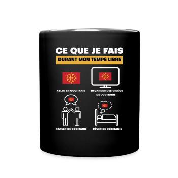 Okzitanien in der Freizeit - Tasse einfarbig - Schwarz - Vorne
