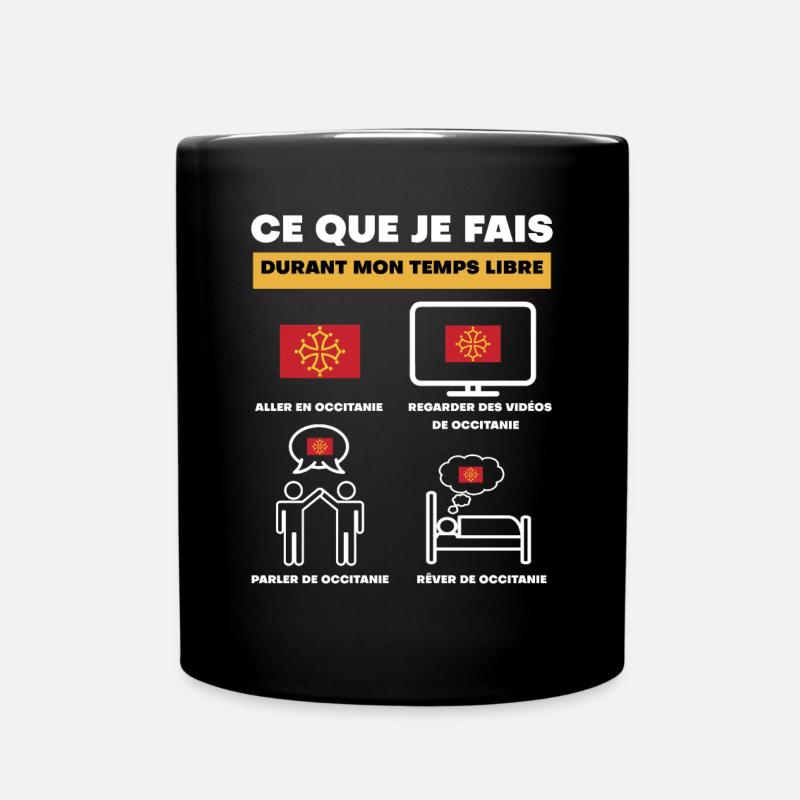 Okzitanien in der Freizeit - Tasse einfarbig - Schwarz