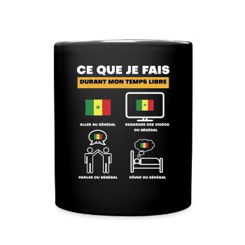 Senegal in der Freizeit - Tasse einfarbig - Schwarz - Vorne