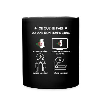 cadeau algérie dz temps libre voyage - Mug uni - noir - Devant