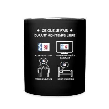 Geschenk Aquitanien Gratis-Zeitreise - Tasse einfarbig - Schwarz - Vorne