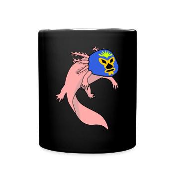 Lucha Libre Axolotl Luchador - Tasse einfarbig - Schwarz - Vorne