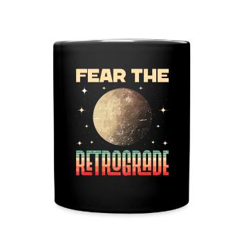Rückläufige Planeten Merkur Rückläufig - Tasse einfarbig - Schwarz - Vorne
