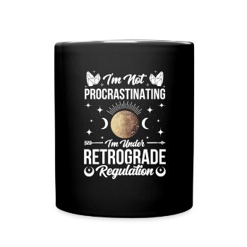 Retrograde planets Mercury retrograde - Full Colour Mug - black - Front