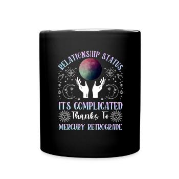 Retrograde planets Mercury retrograde - Full Colour Mug - black - Front