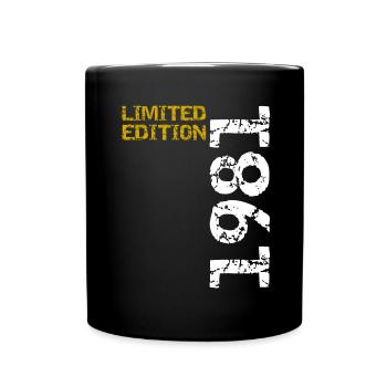1981 Limited Edition Geburtstag Geschenk Frau Mann - Tasse einfarbig - Schwarz - Vorne