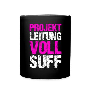 Bier Saufen Shirt Damen Herren Feiern Partnerlook - Tasse einfarbig - Schwarz - Vorne