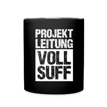 Bier Saufen Shirt Damen Herren Feiern Partnerlook - Tasse einfarbig - Schwarz - Vorne