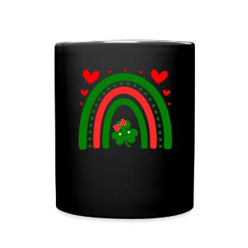 Accessoires de la Saint-Patrick Irlande Shamrock décoration - Mug uni - noir - Devant