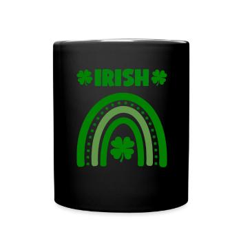 Accessoires de la Saint-Patrick Irlande Shamrock décoration - Mug uni - noir - Devant