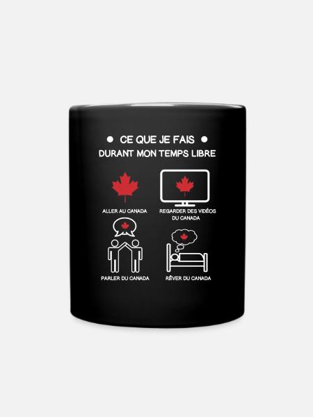 cadeau canada feuille temps libre voyage - Mug uni - noir