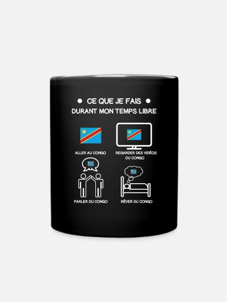 cadeau congo Kinshasa temps libre voyage - Mug uni - noir