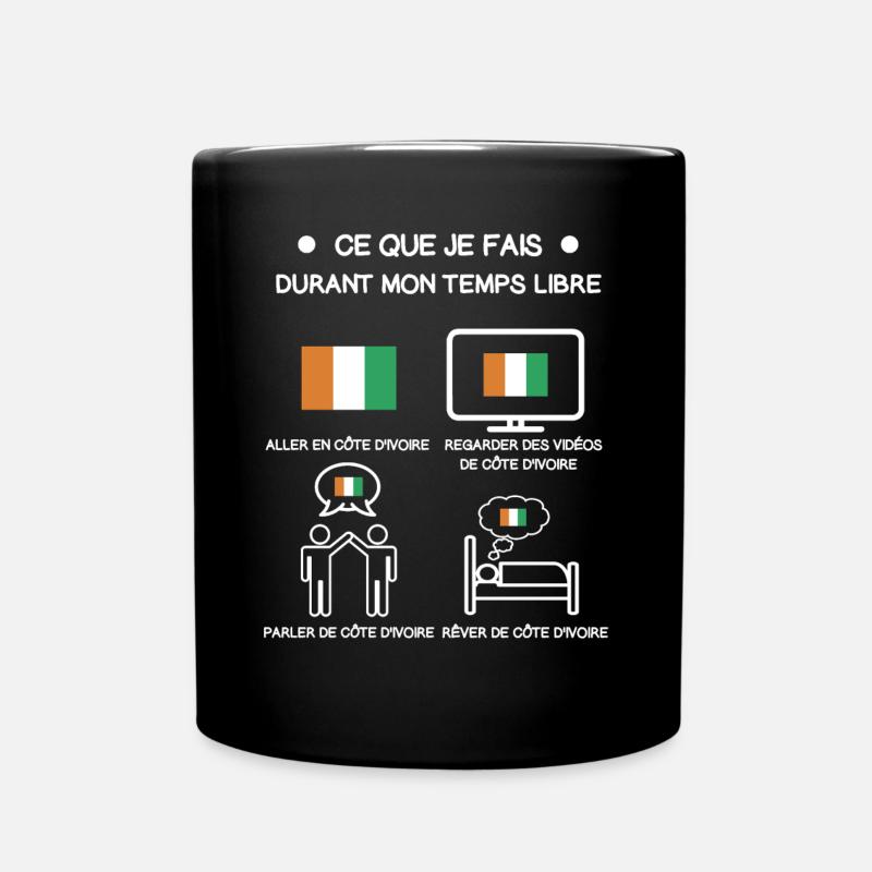 cadeau côte d'ivoire temps libre voyage - Mug uni - noir